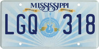 MS license plate LGQ318