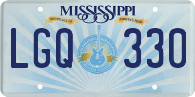 MS license plate LGQ330
