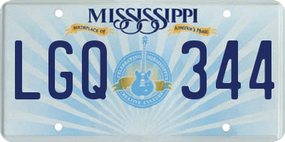 MS license plate LGQ344