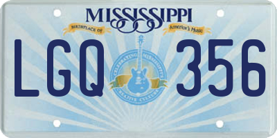 MS license plate LGQ356