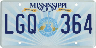 MS license plate LGQ364