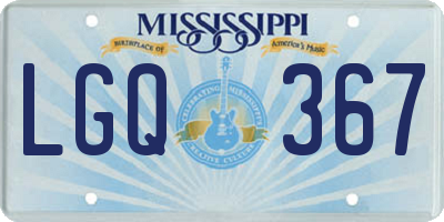 MS license plate LGQ367