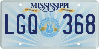 MS license plate LGQ368