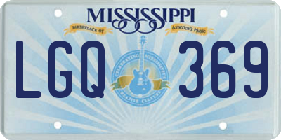 MS license plate LGQ369
