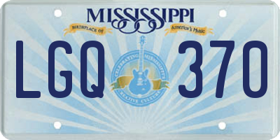MS license plate LGQ370