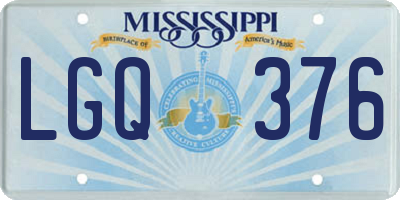MS license plate LGQ376