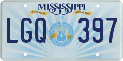 MS license plate LGQ397