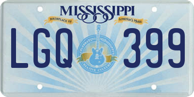 MS license plate LGQ399