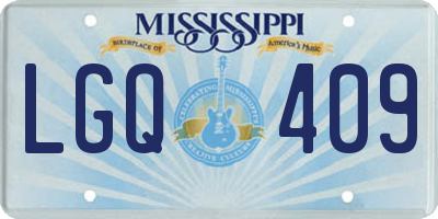 MS license plate LGQ409