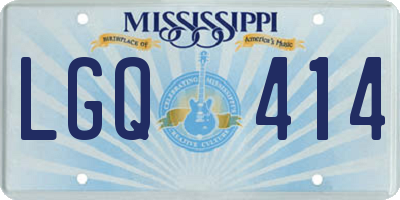 MS license plate LGQ414