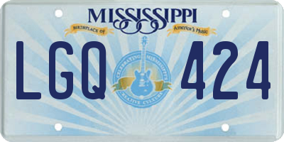 MS license plate LGQ424