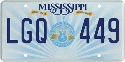 MS license plate LGQ449