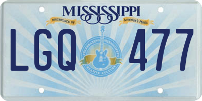 MS license plate LGQ477