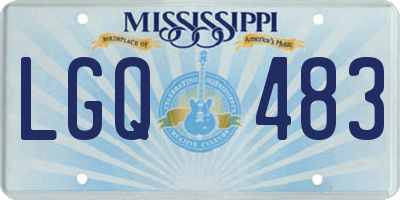 MS license plate LGQ483