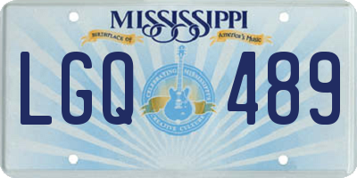MS license plate LGQ489
