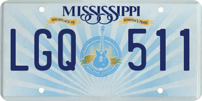 MS license plate LGQ511