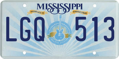MS license plate LGQ513