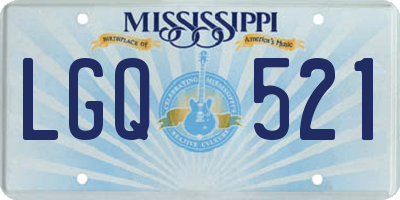 MS license plate LGQ521
