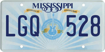 MS license plate LGQ528