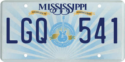MS license plate LGQ541