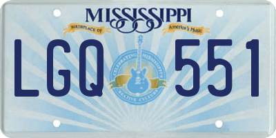 MS license plate LGQ551