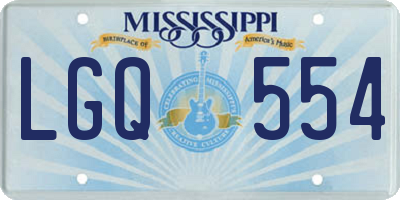 MS license plate LGQ554