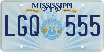 MS license plate LGQ555