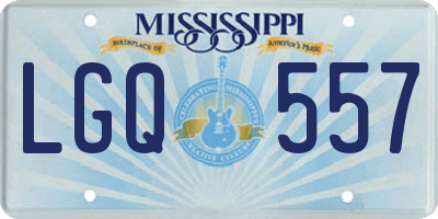 MS license plate LGQ557