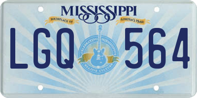 MS license plate LGQ564