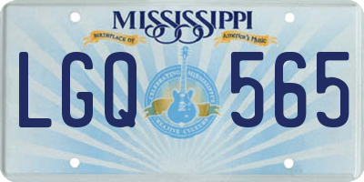 MS license plate LGQ565