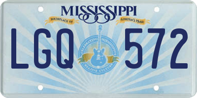 MS license plate LGQ572
