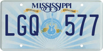 MS license plate LGQ577