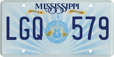 MS license plate LGQ579