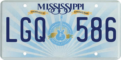 MS license plate LGQ586