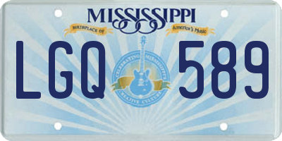 MS license plate LGQ589