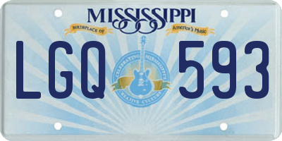 MS license plate LGQ593