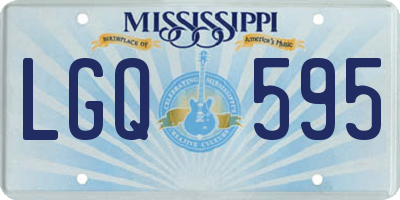 MS license plate LGQ595