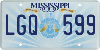 MS license plate LGQ599