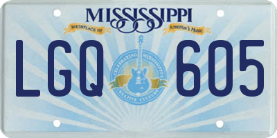 MS license plate LGQ605