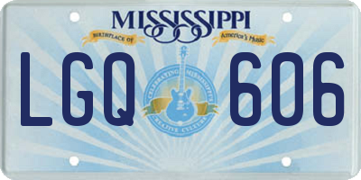 MS license plate LGQ606