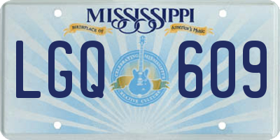 MS license plate LGQ609