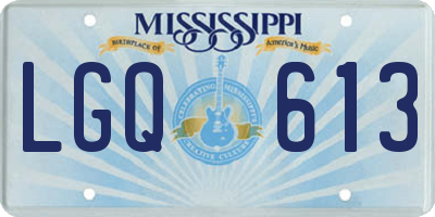 MS license plate LGQ613