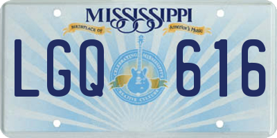 MS license plate LGQ616