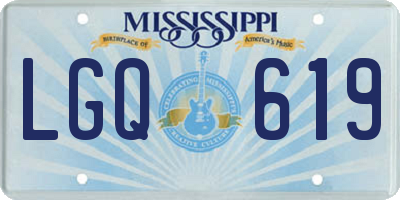 MS license plate LGQ619