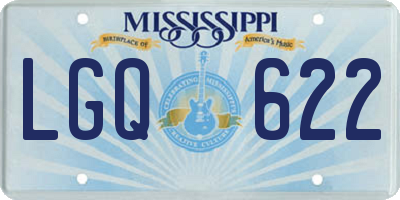 MS license plate LGQ622