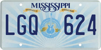 MS license plate LGQ624