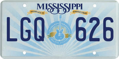 MS license plate LGQ626