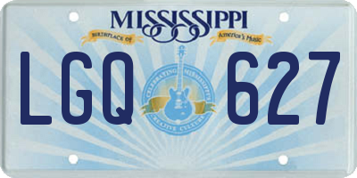 MS license plate LGQ627