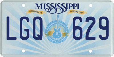 MS license plate LGQ629