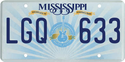 MS license plate LGQ633